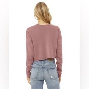 Zara Dusty Rose Cropped Sweatshirt